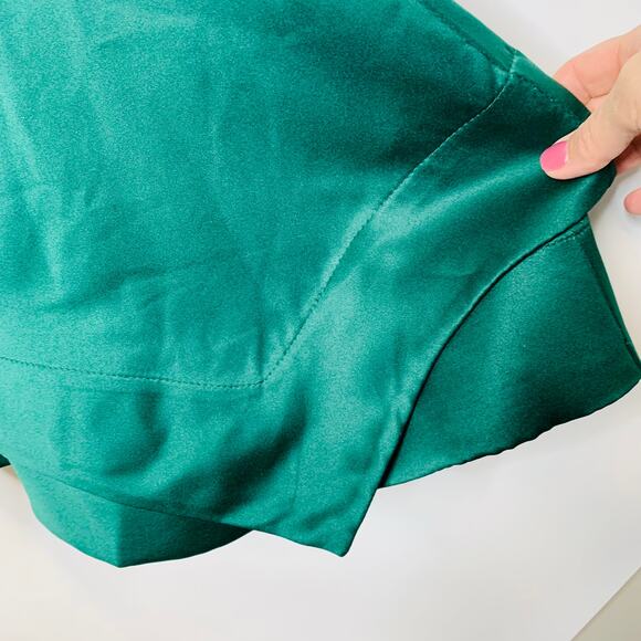 Blondie Nites Green Evening Dress Short Swirl Sz 0 - Picture 7 of 13